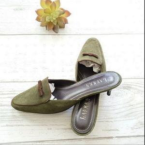 Ralph Lauren Leather Kitten Heels